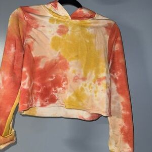 Tie-Dye Hoodie in Orange and Yellow